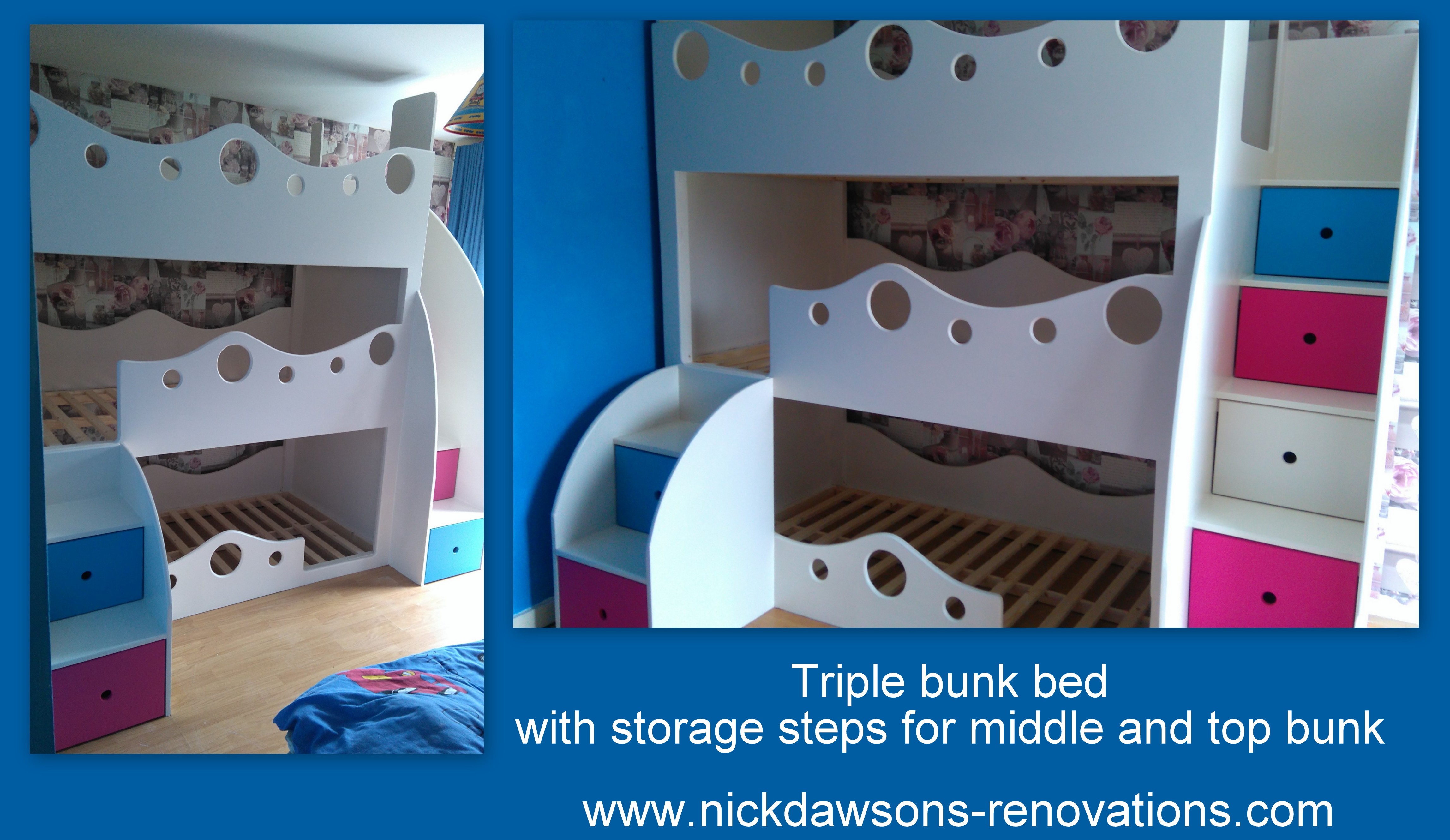 CHILDRENS STORAGE BEDS, BESPOKE CHILDRENS BEDS